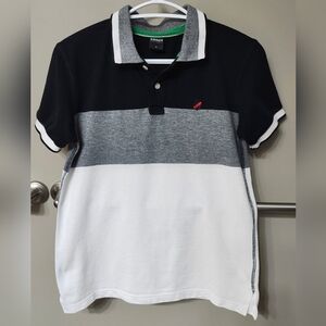 Authentic Coach Black, Gray, and White Boys Polo Shirt.. As Is